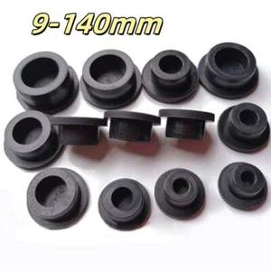 Blak Silicone Rubber Stopper Plug Blanking End Cap Tube Pipe Insert Bung 9-140mm - Picture 1 of 8