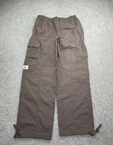 Pantaloni Jordan larghi marroni larghi tessuto ripstop cargo 30x29 taglia M escursionismo