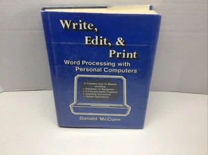 1982 Write Edit & Print Word Processing With Personal Computers HB/DJ Ex-Libra - Imagen 1 de 6