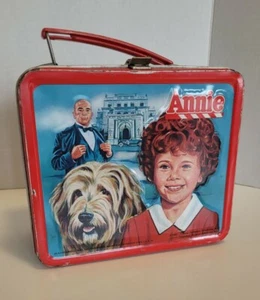 Vintage 1981 Aladdin Little Orphan Annie Lunchbox Metal Tin Lunch - Picture 1 of 12