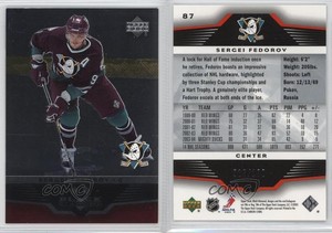 2005-06 Upper Deck Black Diamond Ruby /100 Sergei Fedorov #87 HOF