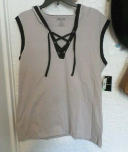 Camiseta con capucha On Fire con cordones sin mangas nueva con etiquetas talla 2X - Imagen 1 de 2