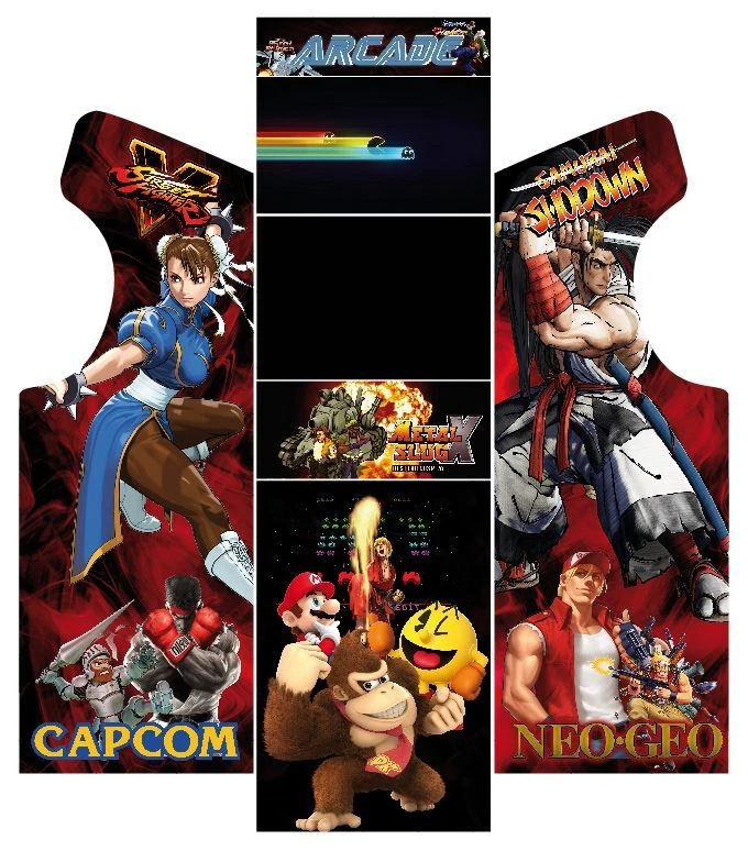 Stickers Borne Arcade (Modèle Mame ou Euro ou Personnalisé) - Capcom VS Neogeo - Photo 1/1