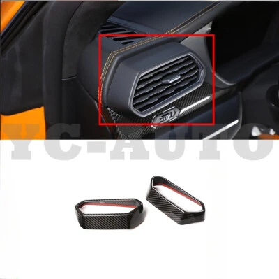 Cubierta de salida de ventilación lateral para tablero de instrumentos de fibra de carbono para LAMBORGHINI URUS 18-23 Foto 1 de 4