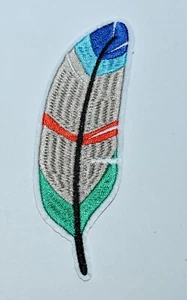Hat Feather 4.7" Iron on Patch DIY ≈4*12 cm - Picture 1 of 1