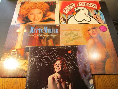6 Bette Midler LP lot, Live At Last,Thighs,Mud Flung,Broken Blossom,No Frills - Image 1 of 4