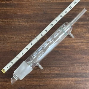 Chemglass Jacketed Allihn Reflux Condenser 45/50 Joint Laboratory Glass - Picture 1 of 10