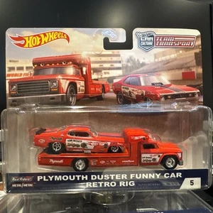 HOT WHEELS Plymouth Duster Funny Car & Retro Rig #5 Mongoose RR T2 - Picture 1 of 1