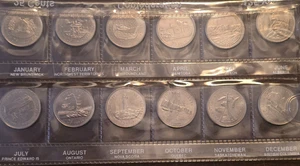 1992 Canada, 12 Quarters, Complete Set In Holder, 125 Years Of Confederation - Picture 1 of 2