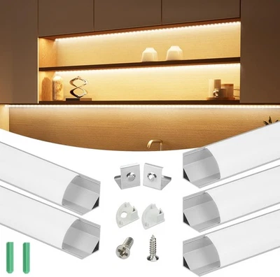 5m/10m LED Profil Aluprofil Alu Schiene Leiste Profile für LED-Streifen Eloxiert - Bild 1 von 4