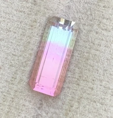 1.39 CRT Bicolour Natural Earth Mined Unheated Faceted From Afghanistan - Image 1 of 4