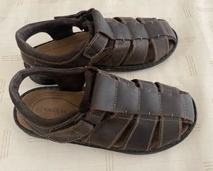 Magellan Men's Outdoors 155757  Brown Leather Adjustable Hiking Sandal Size 11 D - Picture 1 of 6