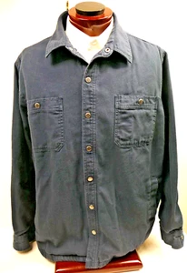 Duluth Trading Feuerwehrhose Flanell gefüttert Arbeit Scheune blau Canvas Jacke - Herren XXL - Bild 1 von 5