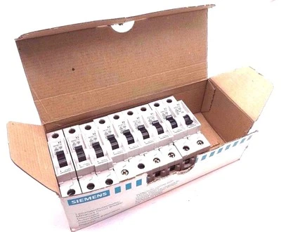 9 NEW SIEMENS 5SX2-106-7 CIRCUIT BREAKERS C6 1P 230/400V 5SX21067 - Image 1 of 2