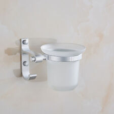 HG Space Aluminum Matte Ceramic Toilet Brush Cup Toilet Cleaning Brush Set