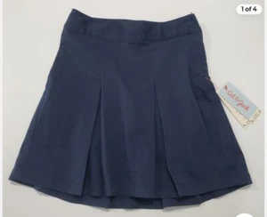 GIRLS SCHOOL UNIFORM PLEATED NAVY CAT & JACK SIZE 14 - NWT - Picture 1 of 3