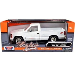 1992 Chevrolet 454 SS Pickup Truck 1/24 Diecast Model Motormax 73203 white - Picture 1 of 8