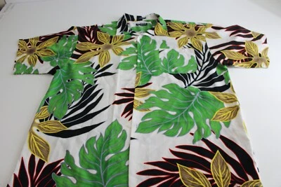 Koman Bold WILD Floral Pocket Poly CAMP SHIRT 2XL XXL  — 第 1/4 张图片