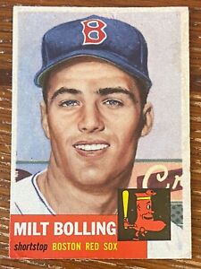 1953 TOPPS BASEBALL MILT BOLLING ROOKIE CARD #280 BOSTON RED SOX LOW GRADE