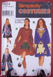 Simplicity 9654 Costumes Irish Dance Celtic UNCUT FF 6 8 10 12 - Picture 1 of 4