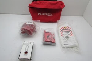 MasterLock Safety Lock Out Pouch & Grip Tight Circuit Breaker Set with Placards - Picture 1 of 9
