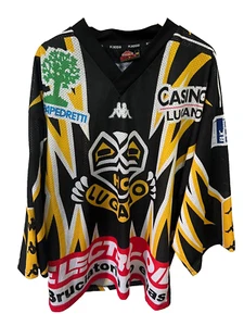 Vintage Kappa Shirt Herren XL bunt bedruckt Logo HC Lugano Eishockey - Bild 1 von 14