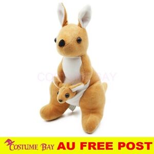 AU Kangaroo with Joey 27cm Soft Plush Toy Gift Stuffed Aussie Animal Australian