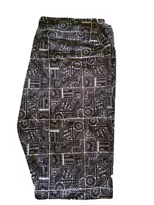 Leggings Luluroe TC Blanco y Negro Floral Azteca Diseño Súper Lindos Raros Nuevos - Imagen 1 de 4