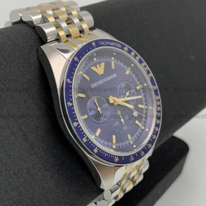 Emporio Armani AR6088 Tazio Two Tone Bracelet Chronograph Luxury Men's Watch - Picture 1 of 7