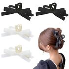 4Pcs Bow Hair Barrette Nonslip Claw Clip for Party Show Christmas Thanksgiving