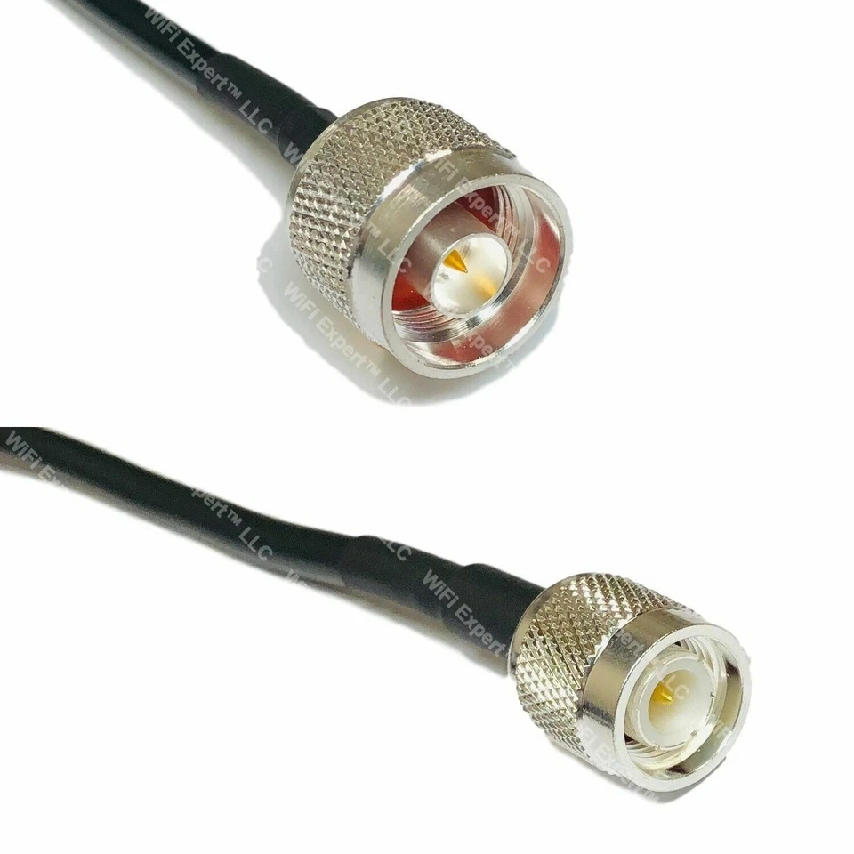 USA-CA RG58 N MALE to TNC MALE Coaxial RF Pigtail Cable - Image 1 of 1