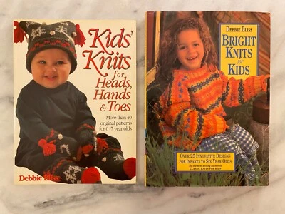 Set Debbie Bliss Kids Knitting Pattern Books Baby Infant Child hat cardigan sock - Image 1 of 4