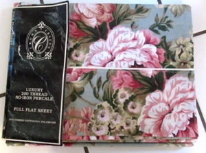 Hoja plana completa Crown Crafts percal Woodland Rose nueva en paquete - Imagen 1 de 5