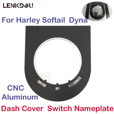 1X Dash Cover Switch Nameplate CNC For Harley Dyna Wide Glide FXDWG Softail FXST - Image 1 of 4