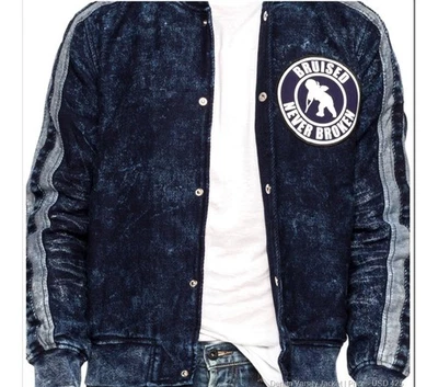 Chaqueta Bomber Denim PRPS & Company Aspecto Desgastado Talla M Foto 1 de 4
