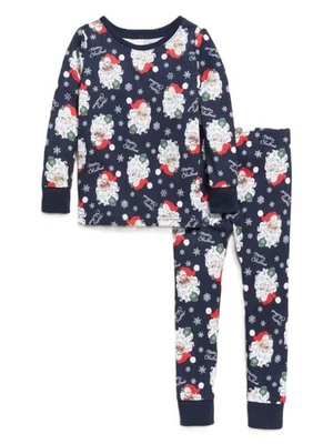 Nuevo Conjunto de Pijama Unisex Antiguo Azul Marino Dos Piezas Jolly Santa Claus PJS Talla 5T Nuevo con Etiquetas Foto 1 de 3