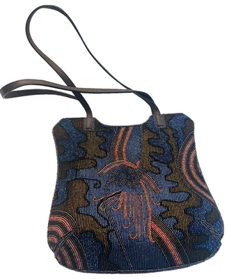 Artístico Bolso de Mano Bordado con Cuentas Cartera Festival Grunge Hippie Boho Años 90 Y2K Foto 1 de 4