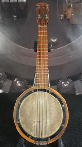 Antique Banjolele Ukulele - Closed Back with F Holes - Picture 1 of 14