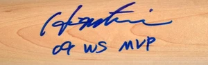 Hideki Matsui Signed Blonde Louisville Slugger Bat w/09 WS MVP -Beckett W Holo - Picture 1 of 4