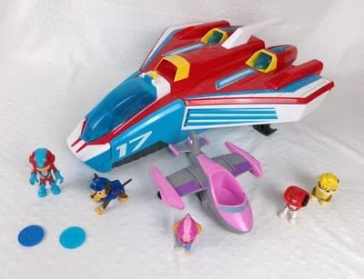 Paw Patrol SUPER PATAS 2 en 1 Transforming Mighty Pups Jet Command Ctr Sky Chase Foto 1 de 4