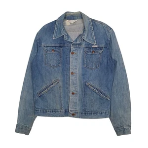 WRANGLER Denim Jacket Coat Vintage 70s No Fault Made In USA Mens M - Picture 1 of 7