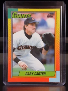 Tarjeta de béisbol 1990 Topps intercambiada Gary Carter #19T MLB Gigantes de San Fran funda casi nueva+ - Imagen 1 de 2