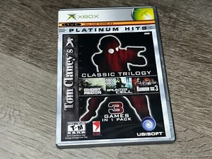 Tom Clancy's Classic Trilogy Microsoft Xbox Case & Discs Authentic - Picture 1 of 4