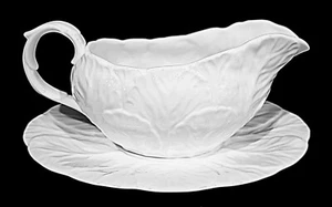 WEDGWOOD COUNTRYWARE CABBAGE GRAVY BOAT WITH UNDERPLATE - Picture 1 of 5