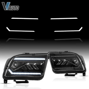 Faro LED VLAND para Ford Mustang 05-09 carcasa reflector apto para modelos halógenos - Imagen 1 de 11