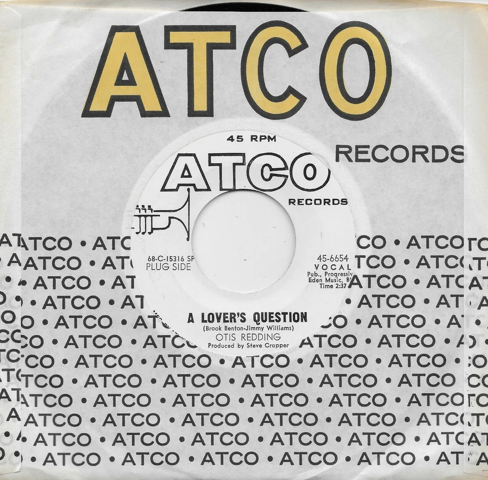 OTIS REDDING  A Lover's Question / You Made A Man Out Of Me  rare promo 45 - Image 1 of 1