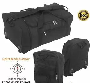 Extra Large Lightweight Folding Wheeled Holdall Luggage Cargo Travel Duffle Bag - Picture 1 of 4