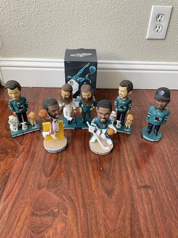 San Jose Sharks Bobblehead Lot 6 Thornton Burns Durant Vlasic Davis GS Warriors Cover