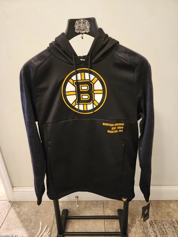 NHL Boston Bruins Black Fanatics Men Pullover Hoodie New NWT Sz Medium Camo Cover