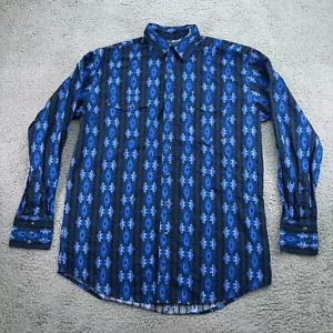 Wrangler Shirt Mens Large Tall LT Aztec Geometric Modern Cowboy Western - Picture 1 of 14